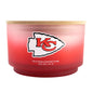 NFL Glass Gradient 14.5 oz Candle Print Wood Top