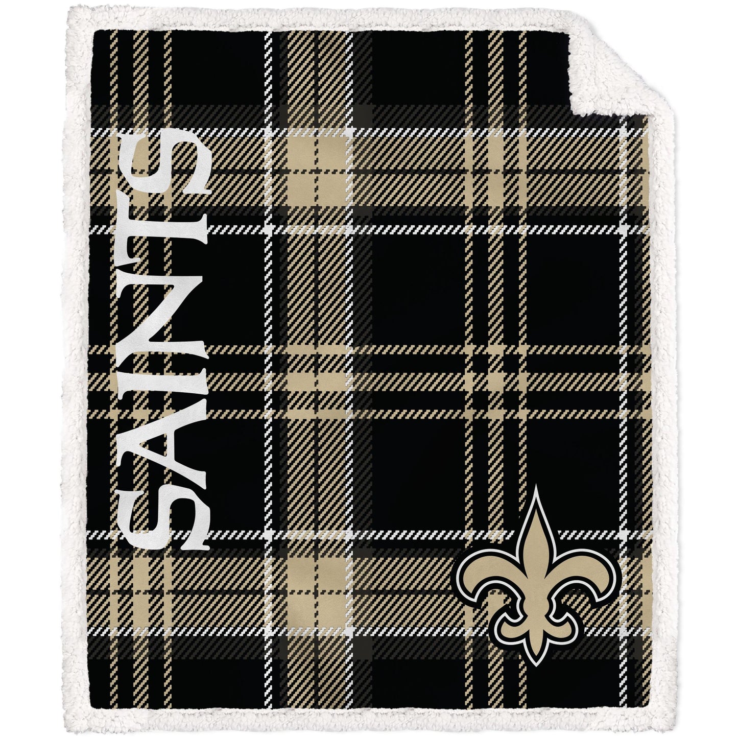 NFL Playmaker Plaid Ultra Cozy Sherpa Throw