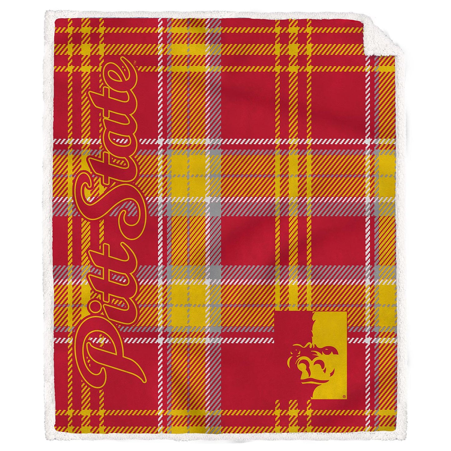 NCAA Playmaker Plaid Ultra Cozy Sherpa Throw