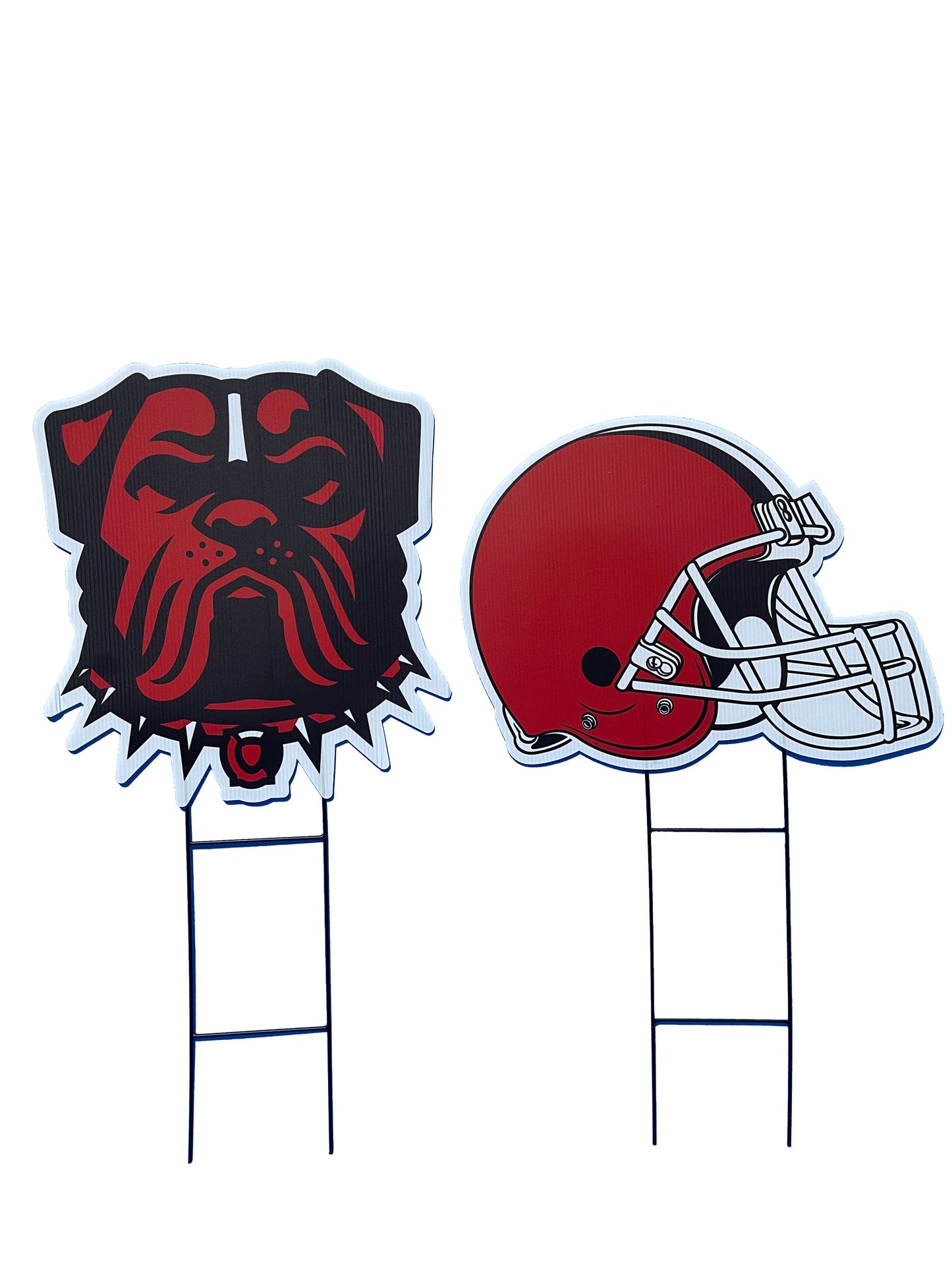 NFL Logo and Helmet 2 Pack Yard Sign Set