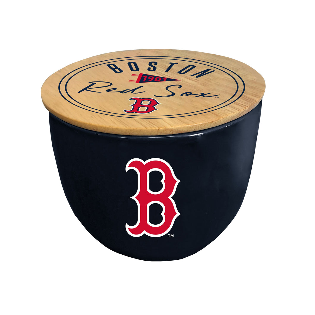 MLB Script Circle Wood Top Ceramic Candle