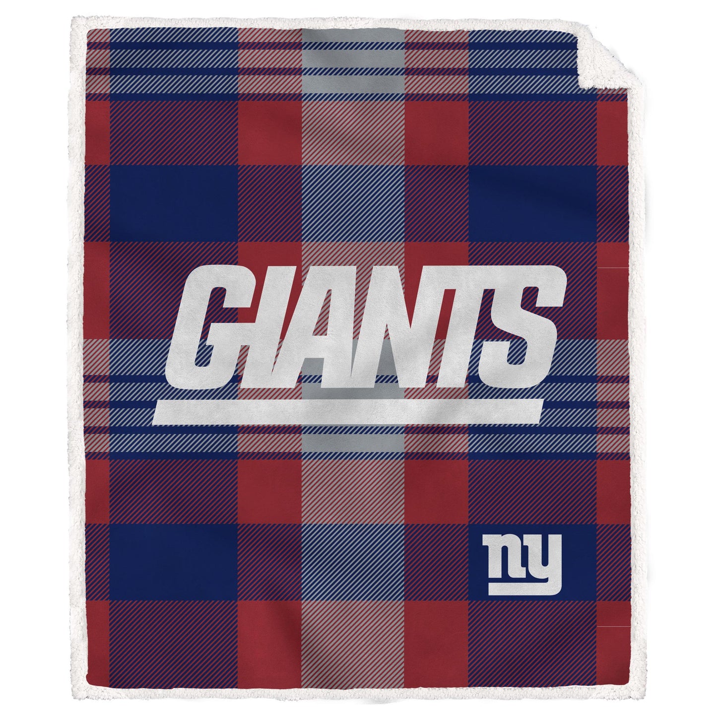 NFL Plaid Steel Royal Plush Sherpa 60x70 Blanket