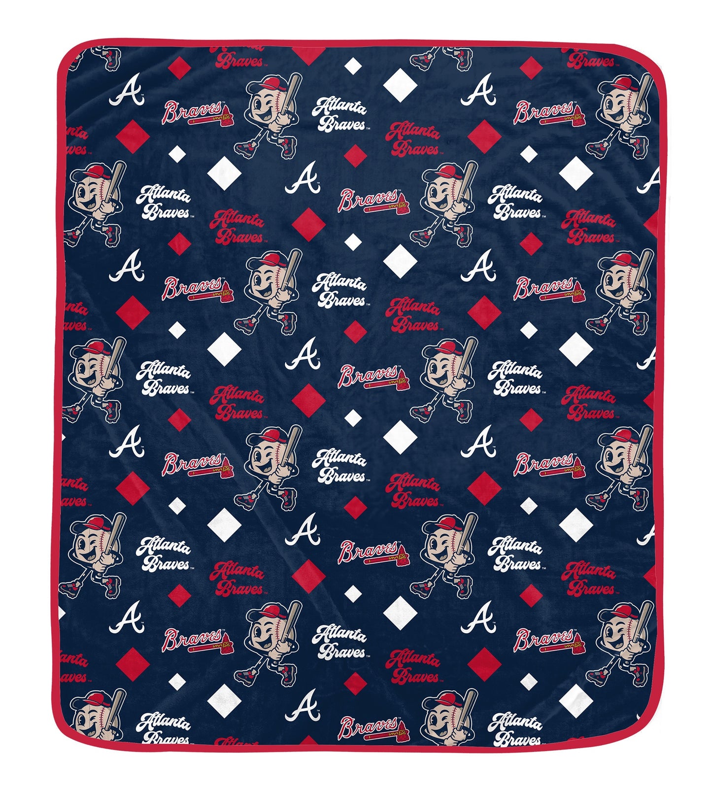 MLB Retro Mascot Repeat 60x70 Cozy Blanket