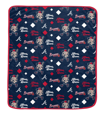 MLB Retro Mascot Repeat 60x70 Cozy Blanket
