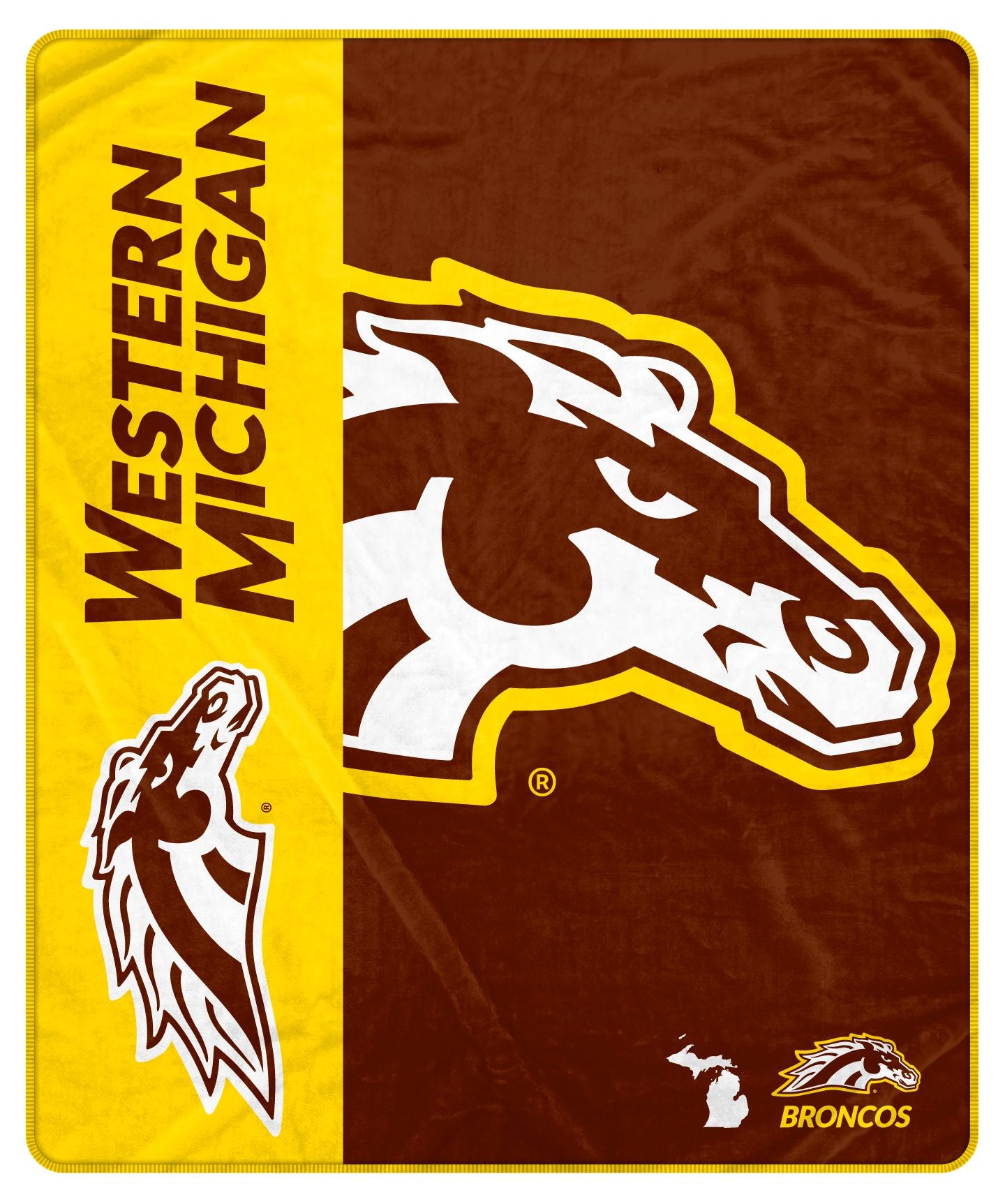 NCAA Endzone Ultra Soft Tailgate Throw