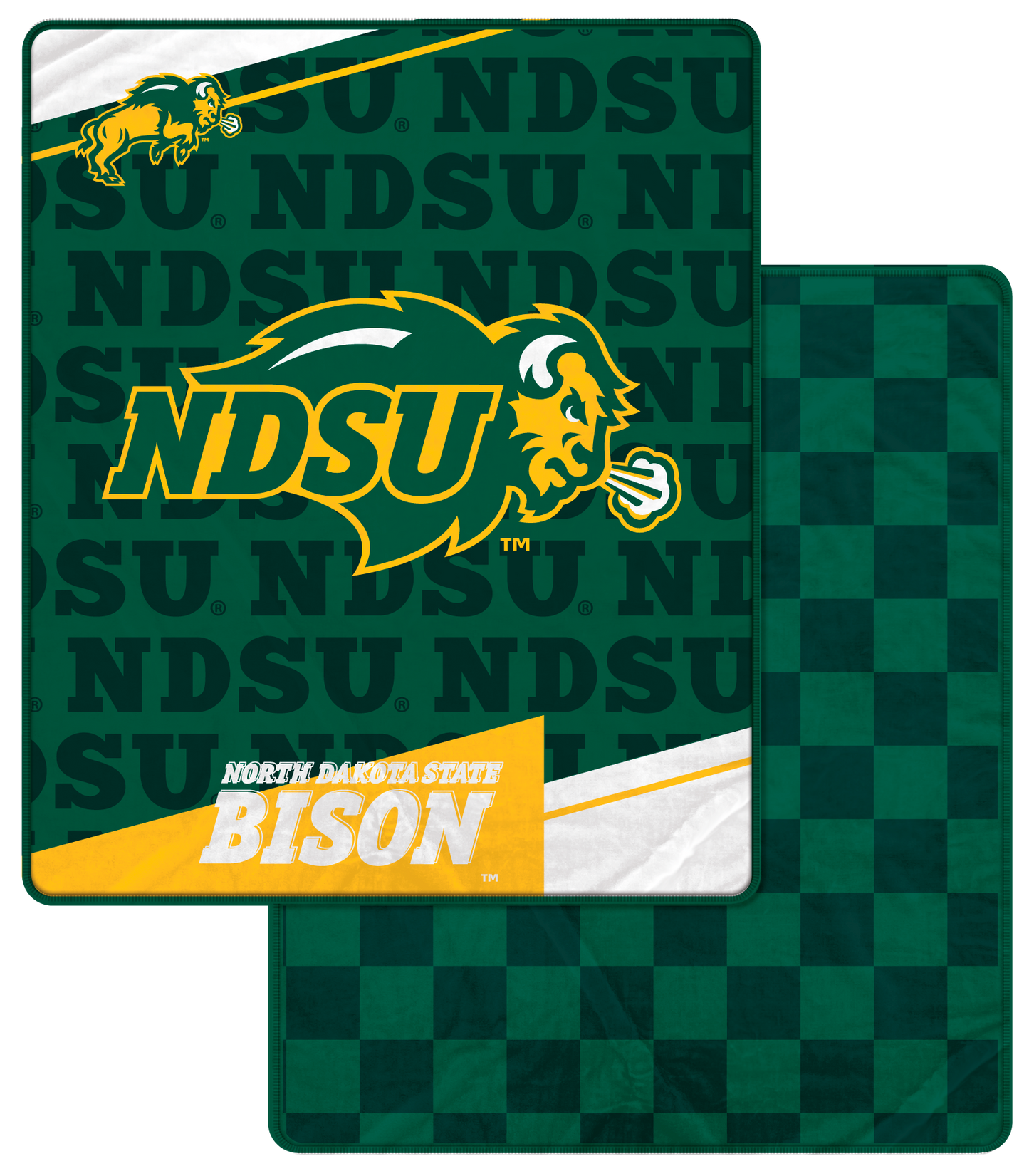 NCAA Diagonal Ghost Checker 60x70 Blanket