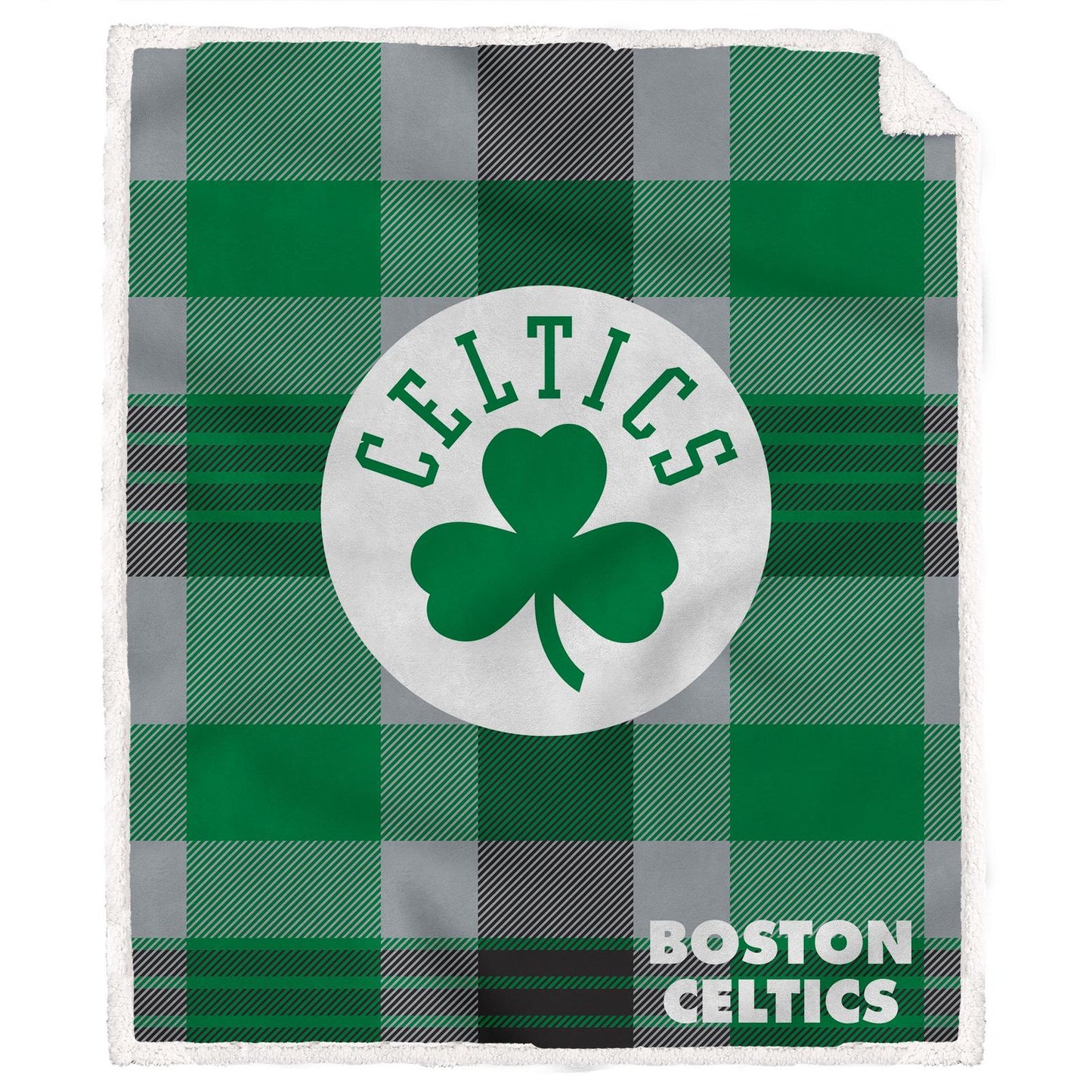 NBA Plaid Steel Royal Plush Sherpa 60x70 Blanket