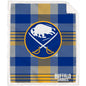 NHL Plaid Steel Royal Plush Sherpa 60x70 Blanket