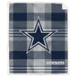 NFL Plaid Steel Royal Plush Sherpa 60x70 Blanket