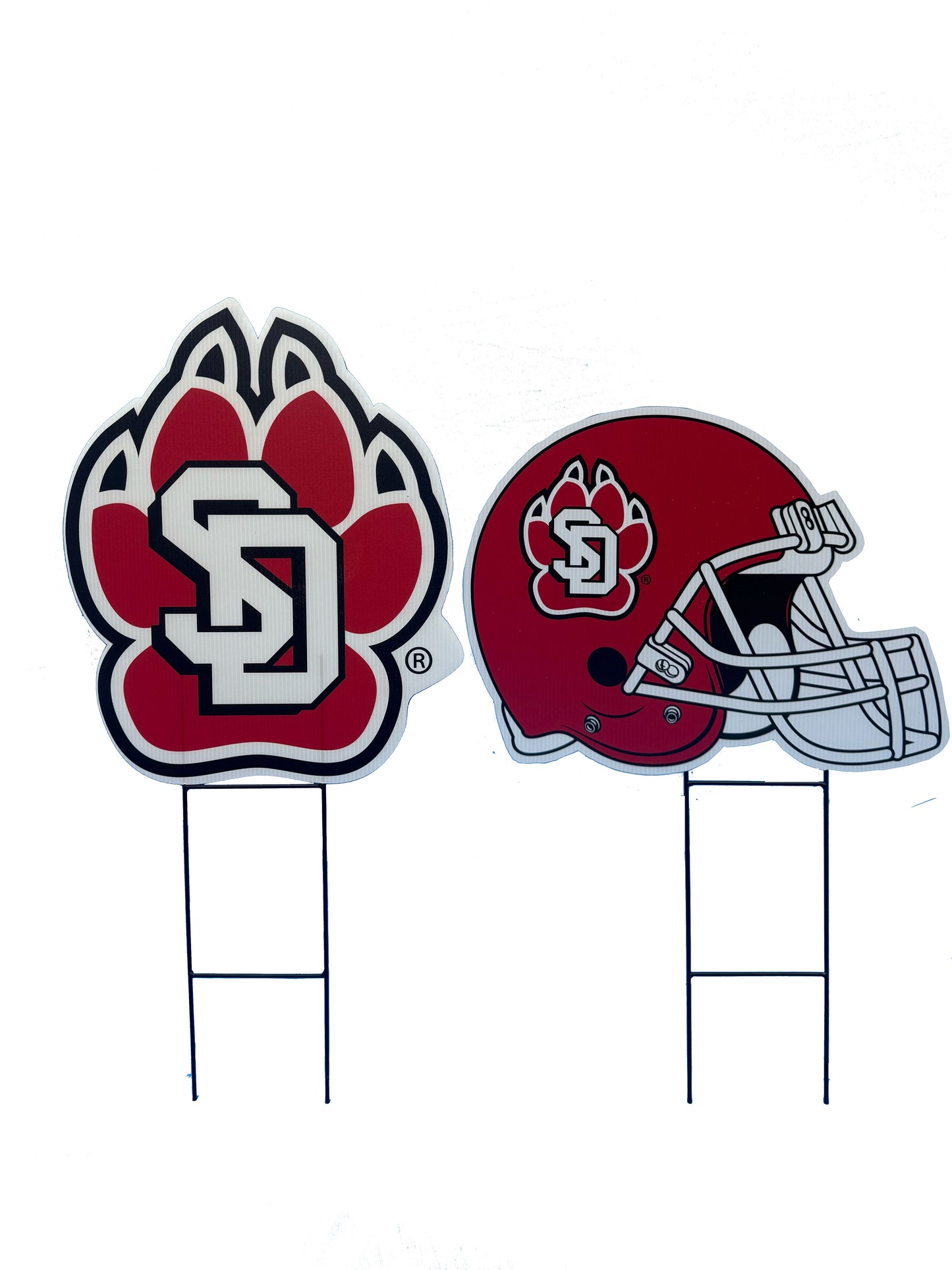 NCAA Logo and Helmet 2 Pack Yard Sign Set