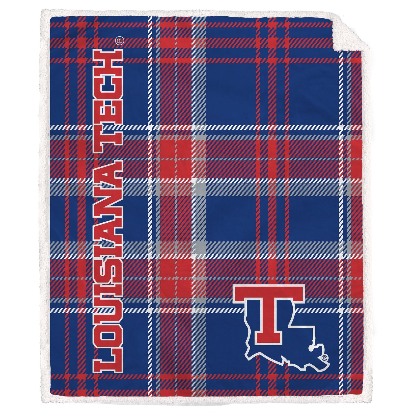 NCAA Playmaker Plaid Ultra Cozy Sherpa Throw