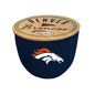 NFL Script Circle Wood Top Ceramic Candle