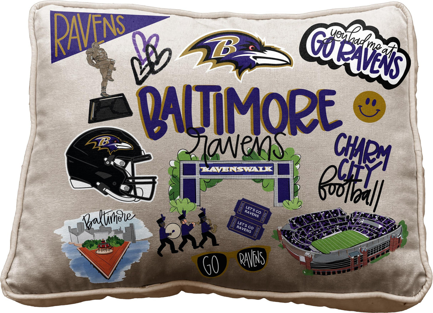 NFL Loco Fan Canvas Décor Pillow