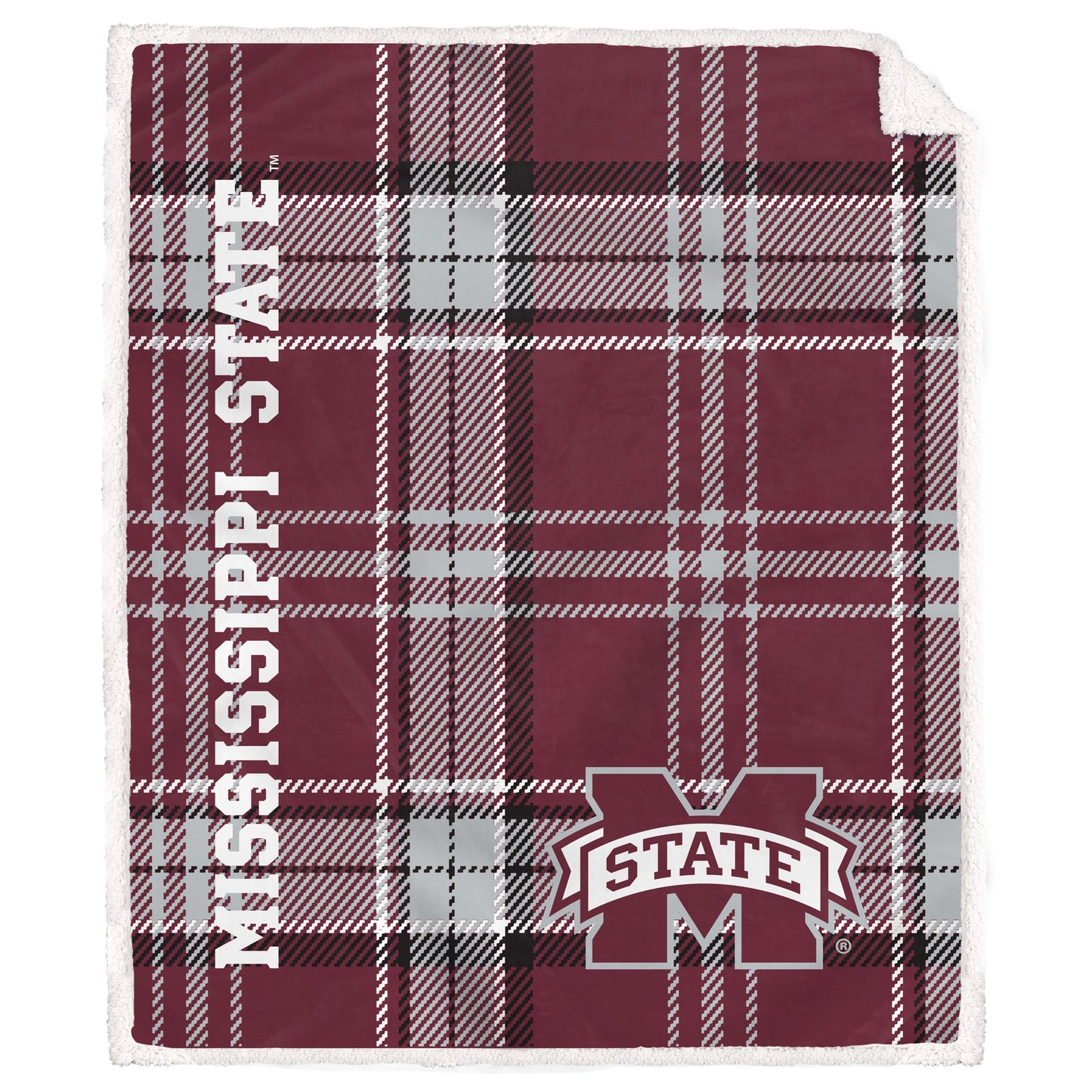 NCAA Playmaker Plaid Ultra Cozy Sherpa Throw