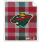 NHL Plaid Steel Royal Plush Sherpa 60x70 Blanket