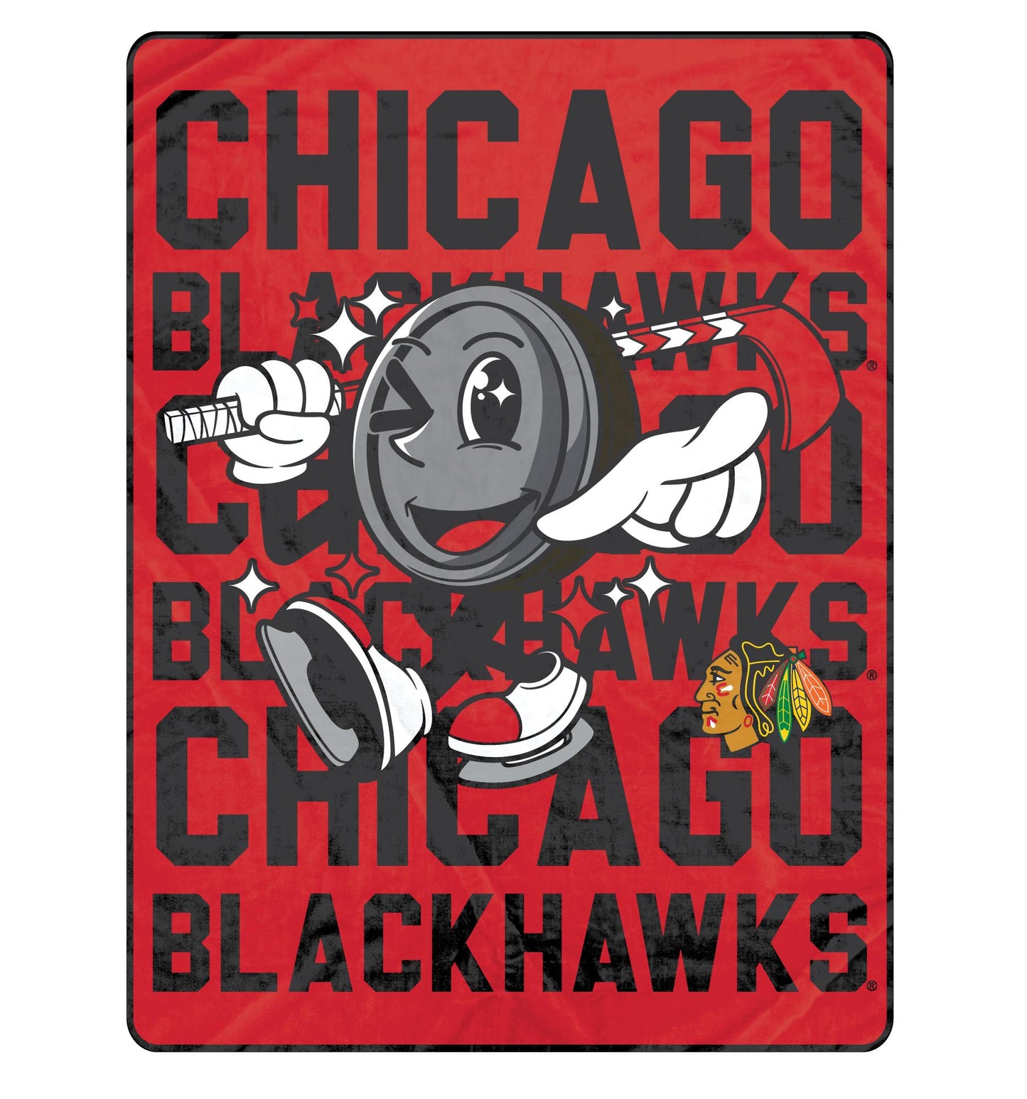NHL Cartoon Puck Ultra Soft 60x80 Blanket