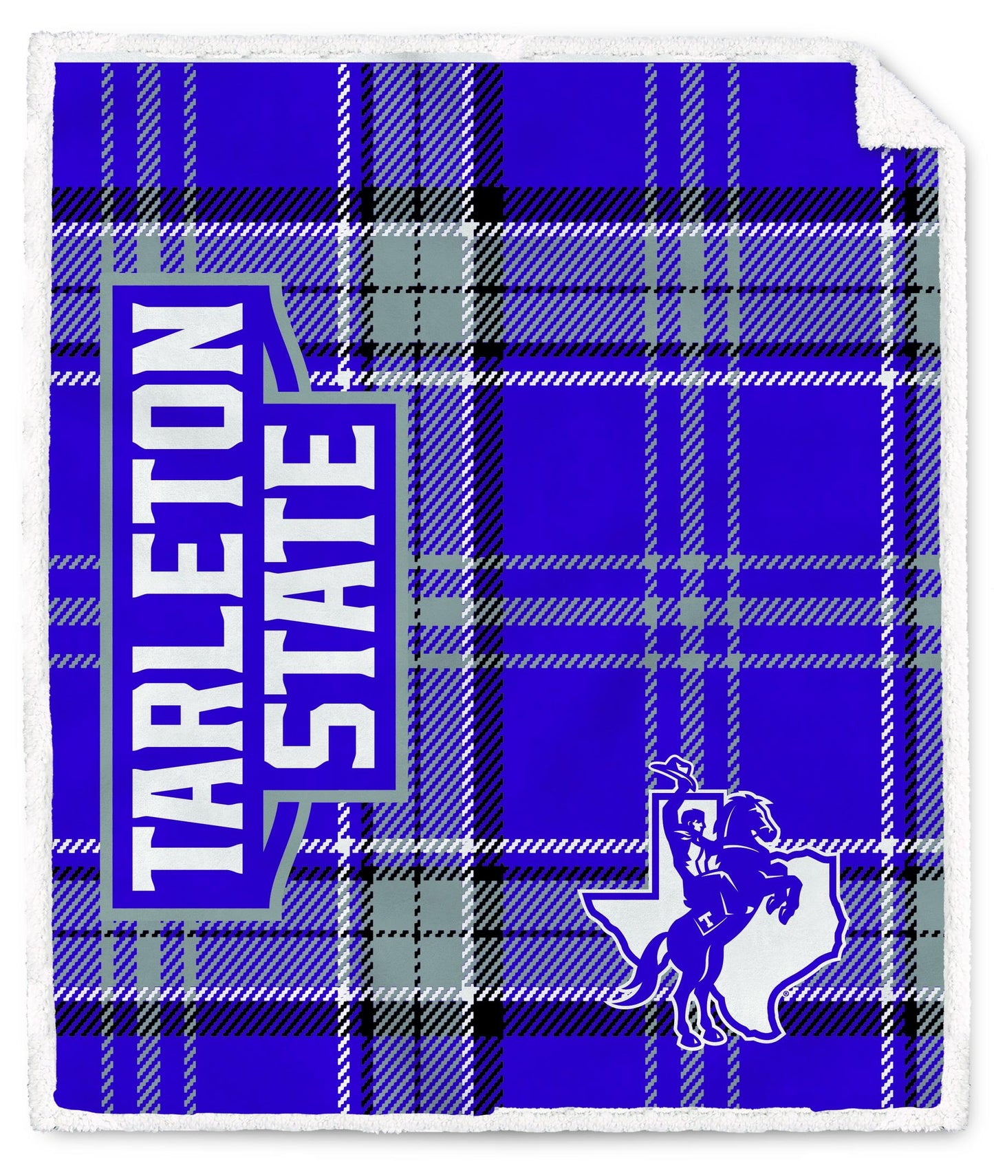 NCAA Playmaker Plaid Ultra Cozy Sherpa Throw