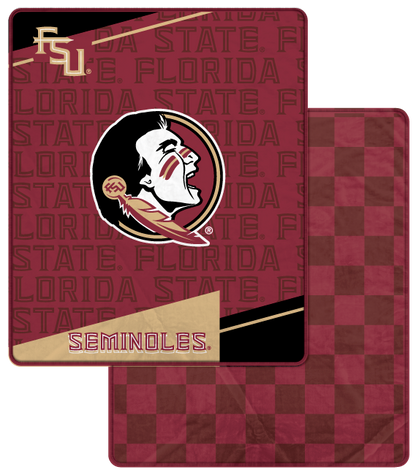 NCAA Diagonal Ghost Checker 60x70 Blanket