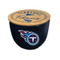 NFL Script Circle Wood Top Ceramic Candle