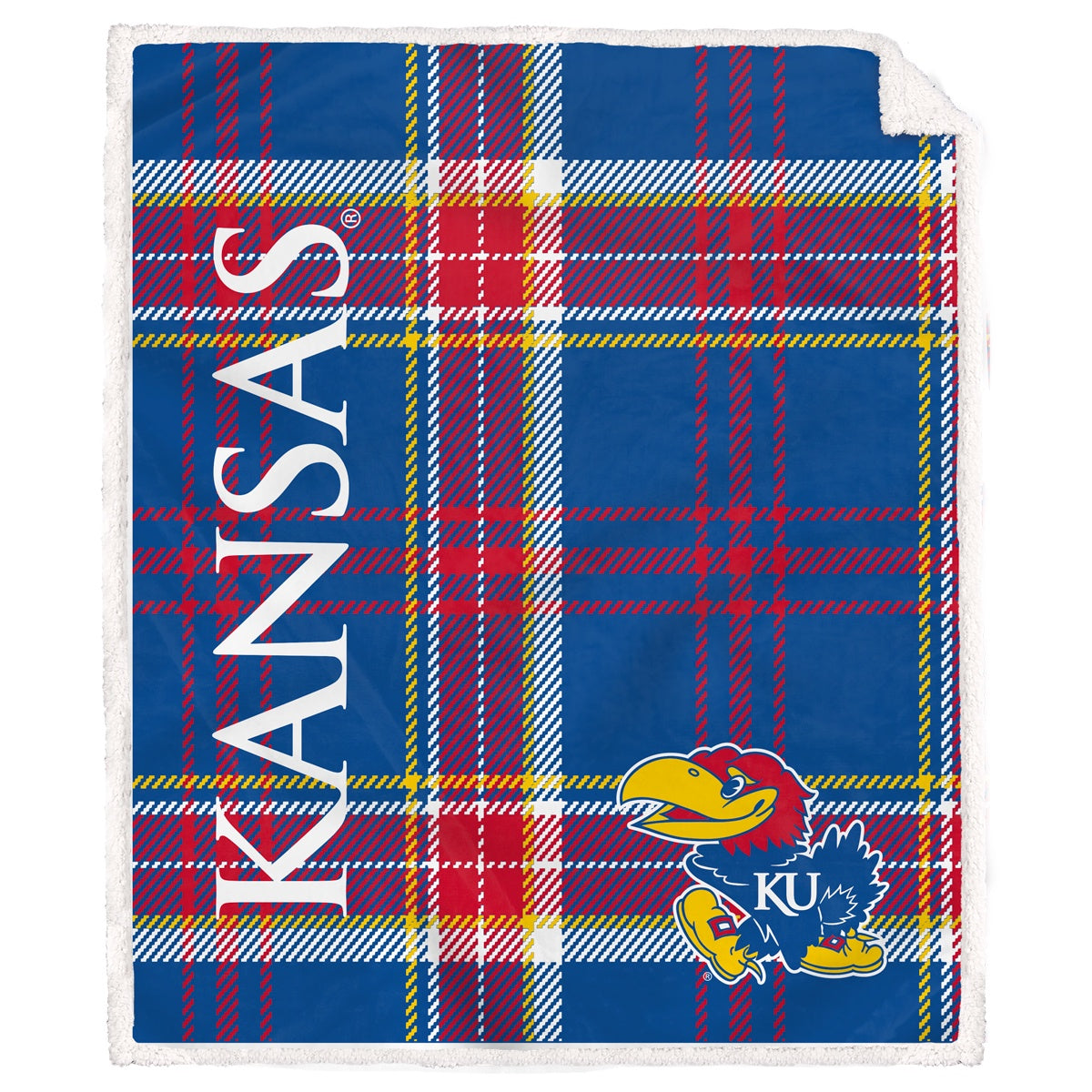 NCAA Playmaker Plaid Ultra Cozy Sherpa Throw
