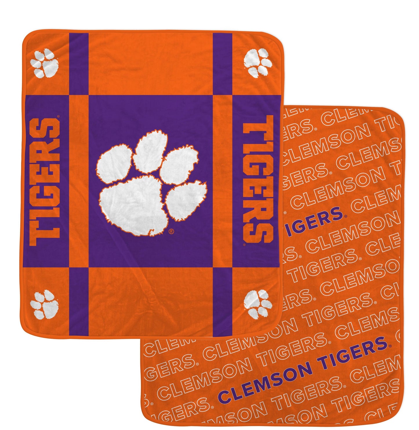NCAA Reverse Block Double Sided 60x70 Ultra Cozy Blanket