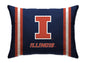 NCAA Standard Stripe Logo Bed Pillow