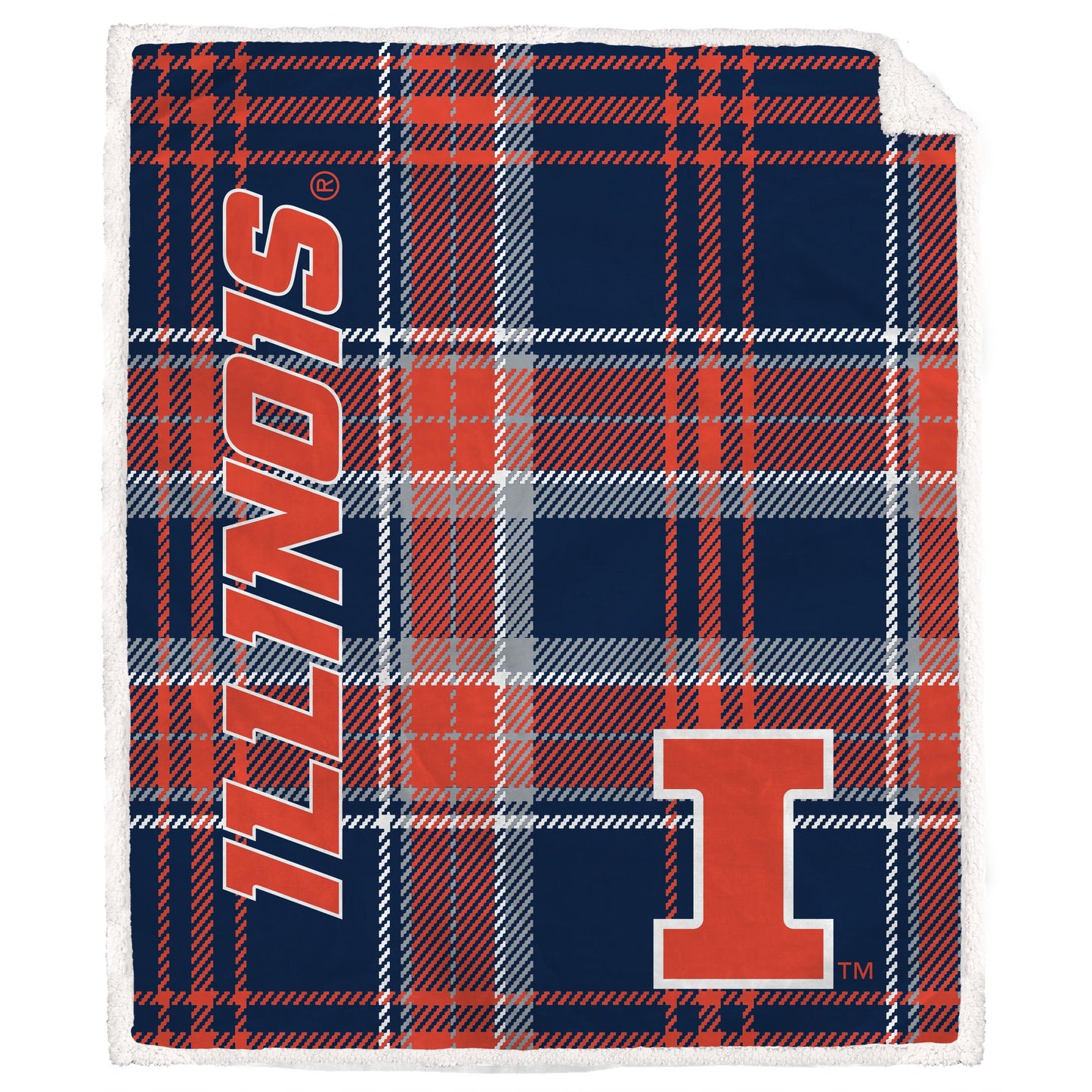 NCAA Playmaker Plaid Ultra Cozy Sherpa Throw
