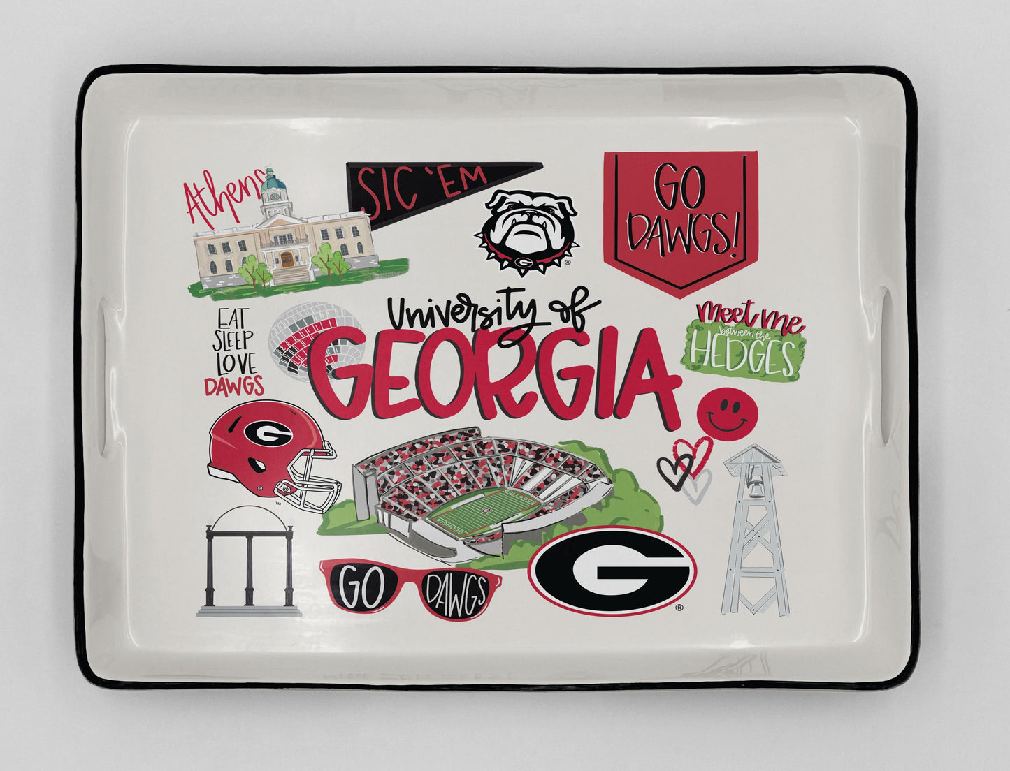 NCAA Loco Fan Large Serving Tray w/Handles