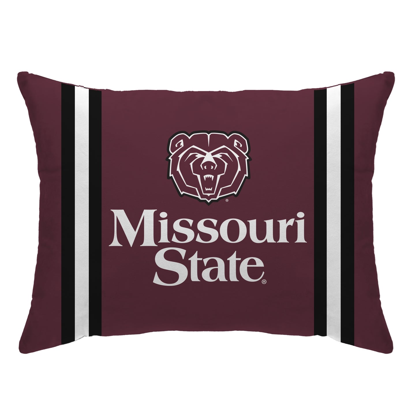 NCAA Standard Stripe Logo Bed Pillow
