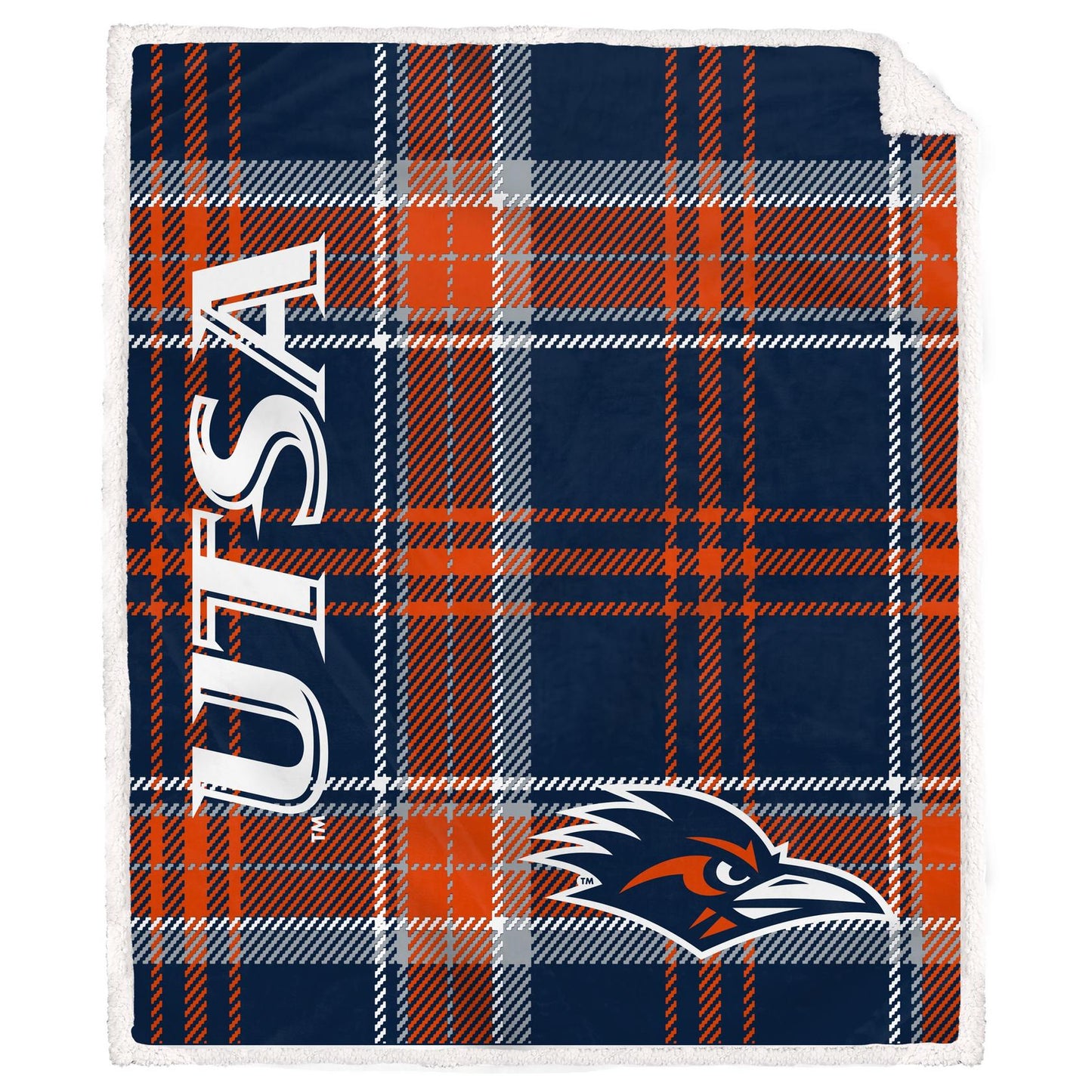 NCAA Playmaker Plaid Ultra Cozy Sherpa Throw