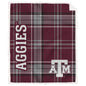 NCAA Playmaker Plaid Ultra Cozy Sherpa Throw