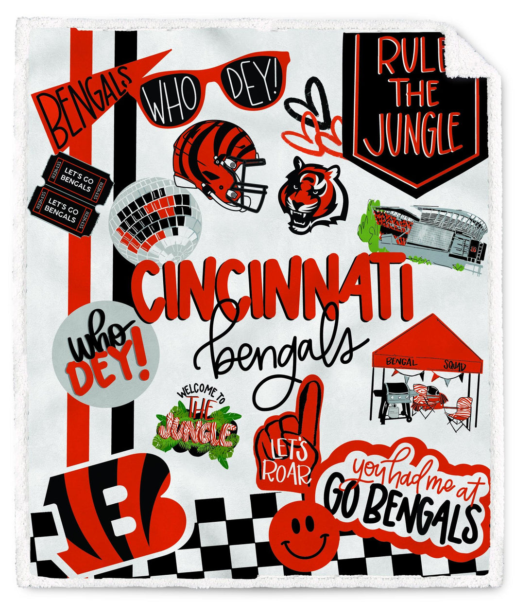 NFL Loco Fan Ultra Cozy 60x70 Sherpa Blanket