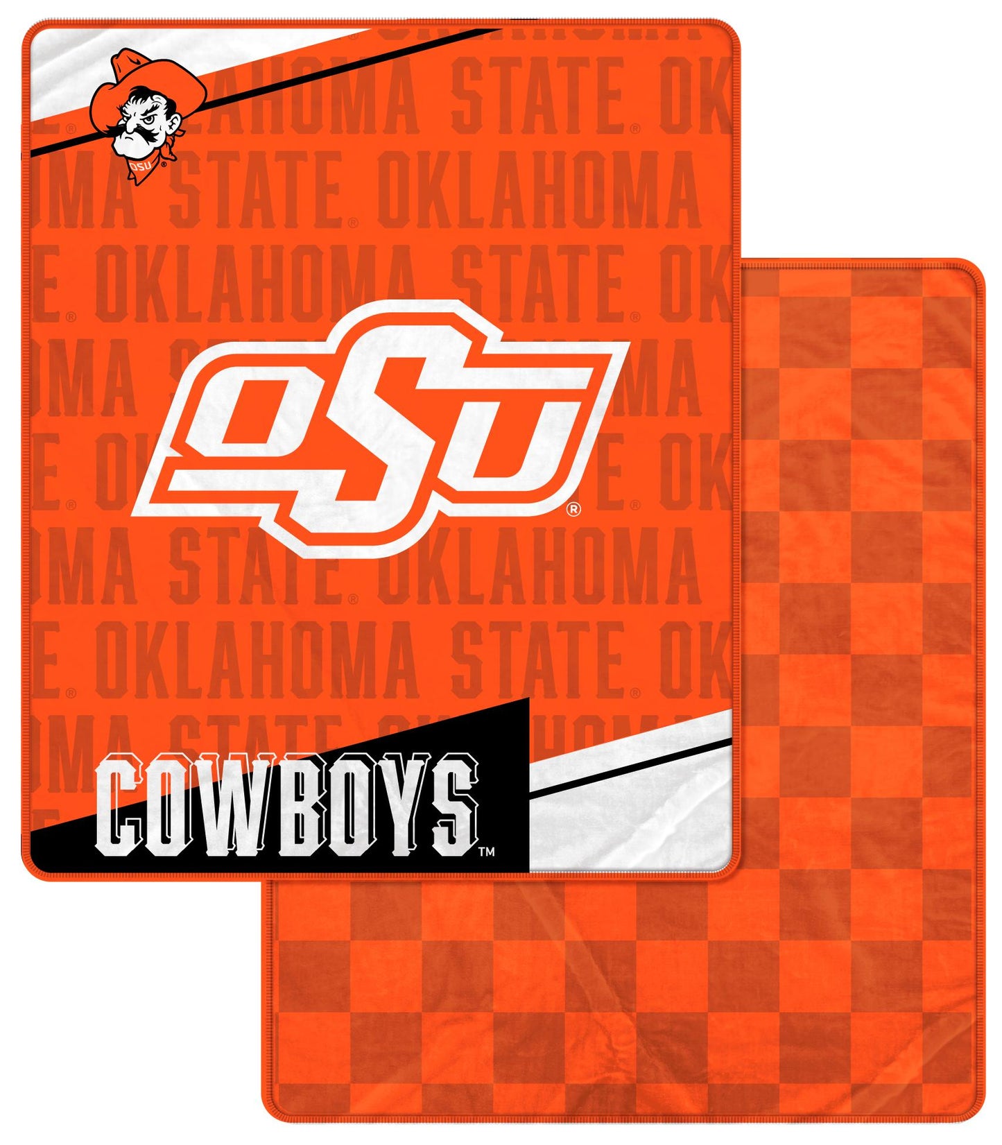 NCAA Diagonal Ghost Checker 60x70 Blanket