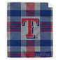 MLB Plaid Steel Royal Plush Sherpa 60x70 Blanket