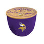NFL Script Circle Wood Top Ceramic Candle