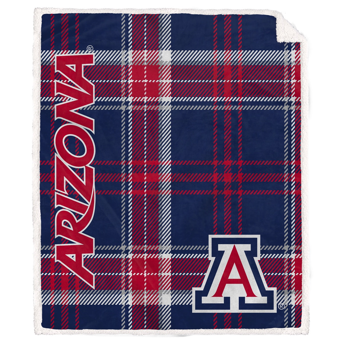 NCAA Playmaker Plaid Ultra Cozy Sherpa Throw