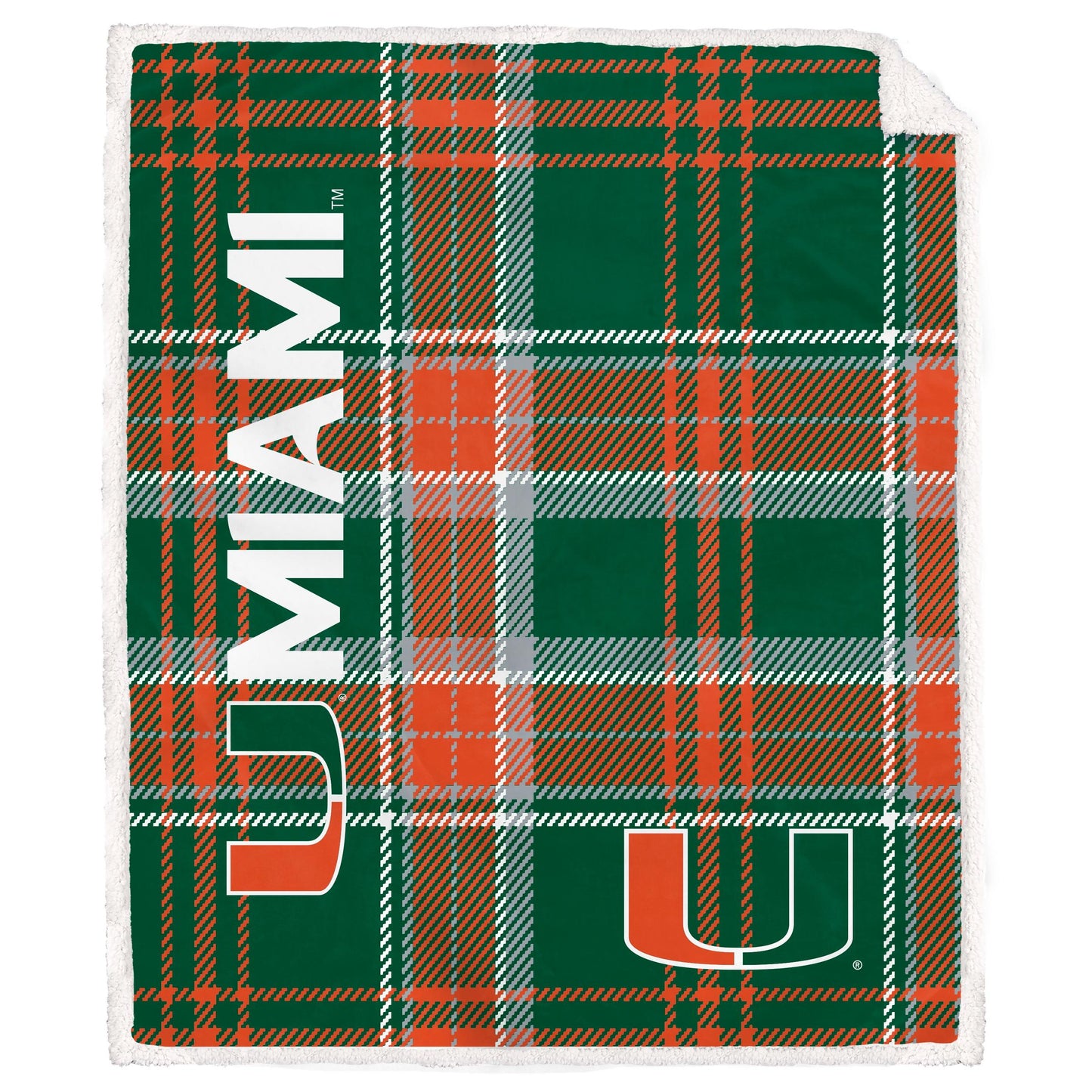 NCAA Playmaker Plaid Ultra Cozy Sherpa Throw