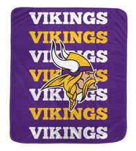 Load image into Gallery viewer, NFL Repeat Refresh 60x70 Wordmark Blanket

