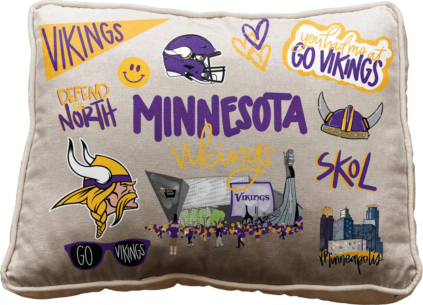 NFL Loco Fan Canvas Décor Pillow