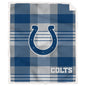 NFL Plaid Steel Royal Plush Sherpa 60x70 Blanket