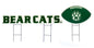 NCAA Wordmark & Football 3 Pack Yard Sign Set