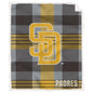 MLB Plaid Steel Royal Plush Sherpa 60x70 Blanket