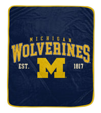 Load image into Gallery viewer, NCAA Vintage Arch Block Ultra Soft 50x60 Throw Blanket
