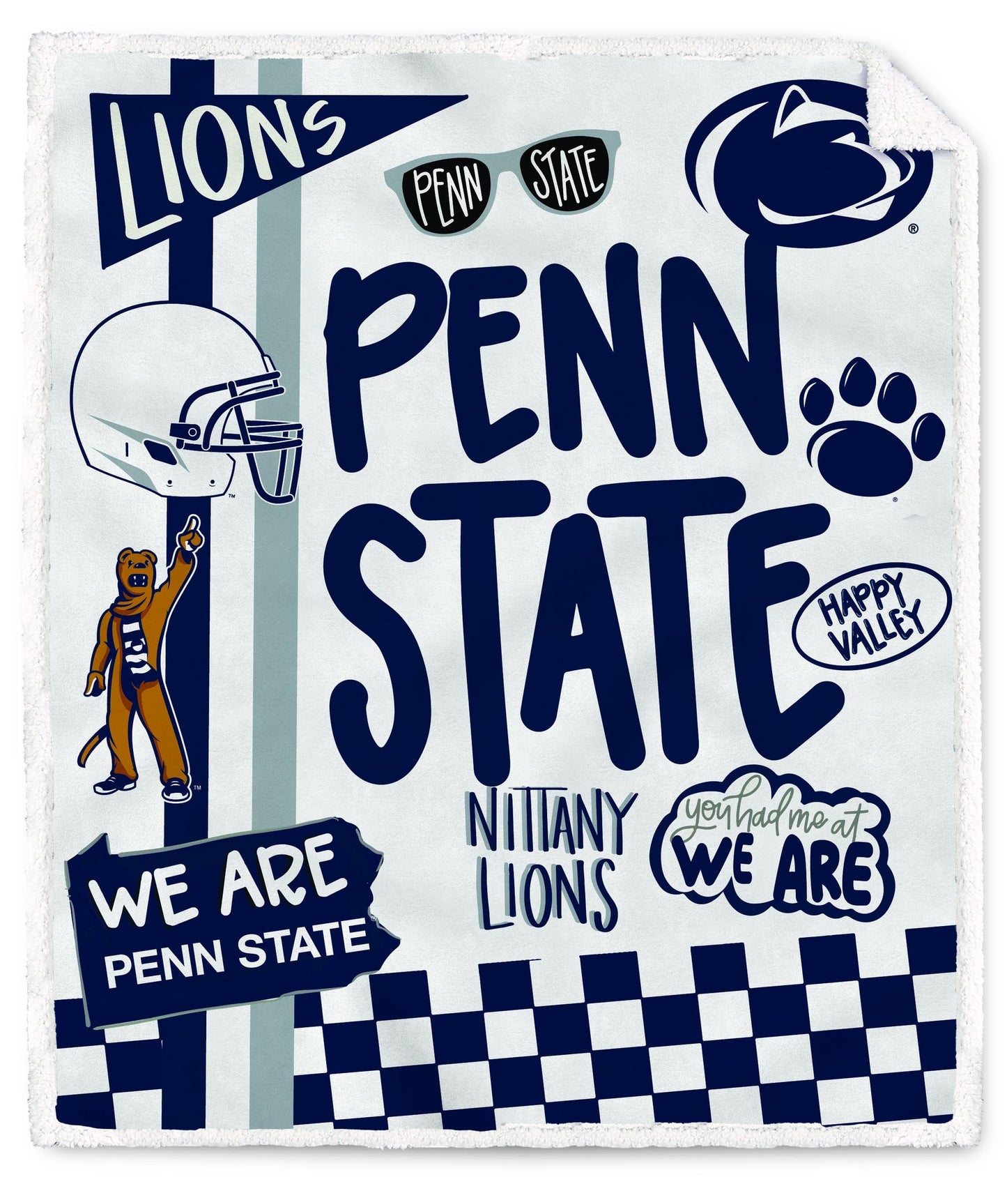 NCAA Loco Fan Ultra Cozy 60x70 Sherpa Blanket