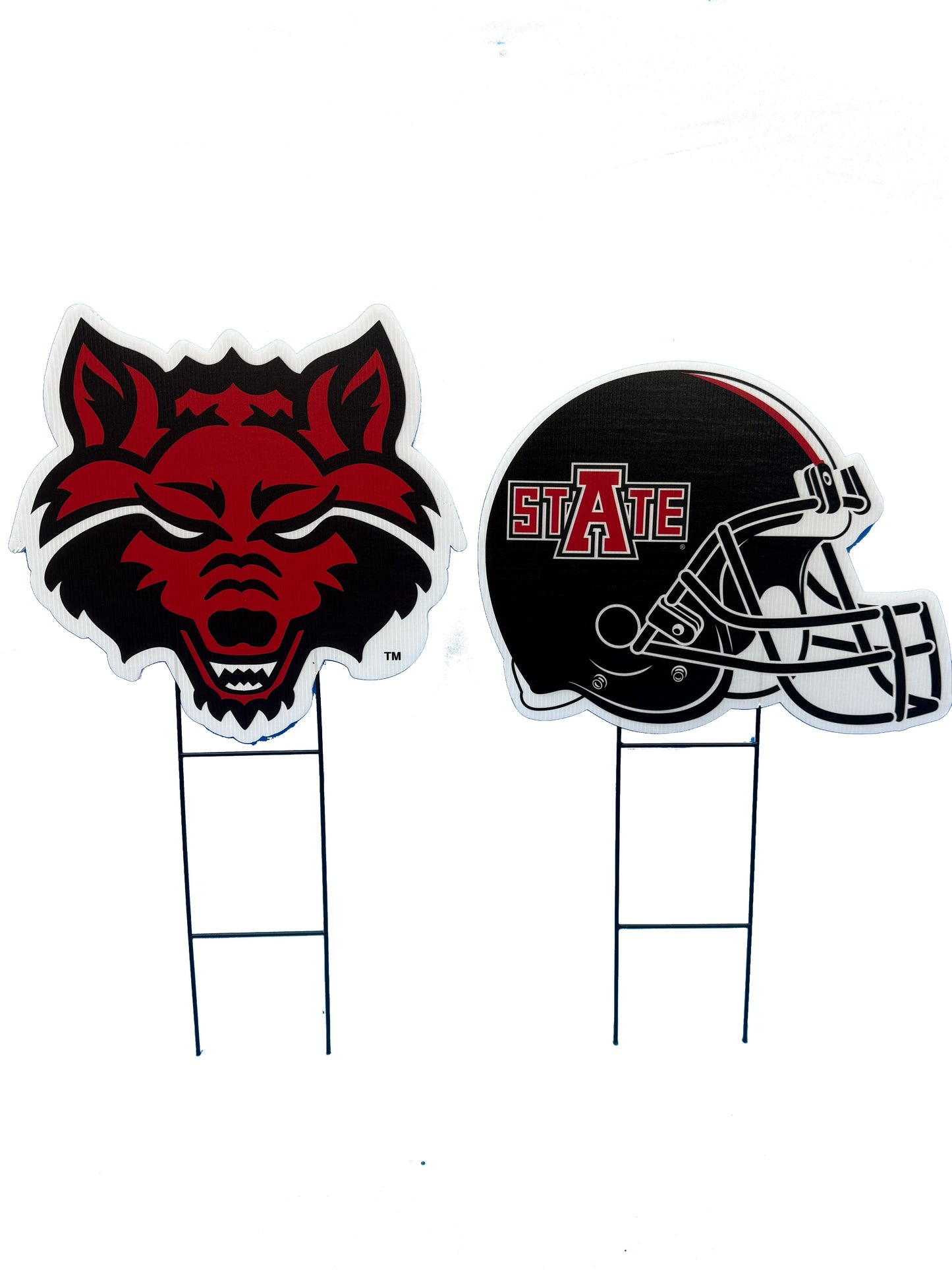 NCAA Logo and Helmet 2 Pack Yard Sign Set