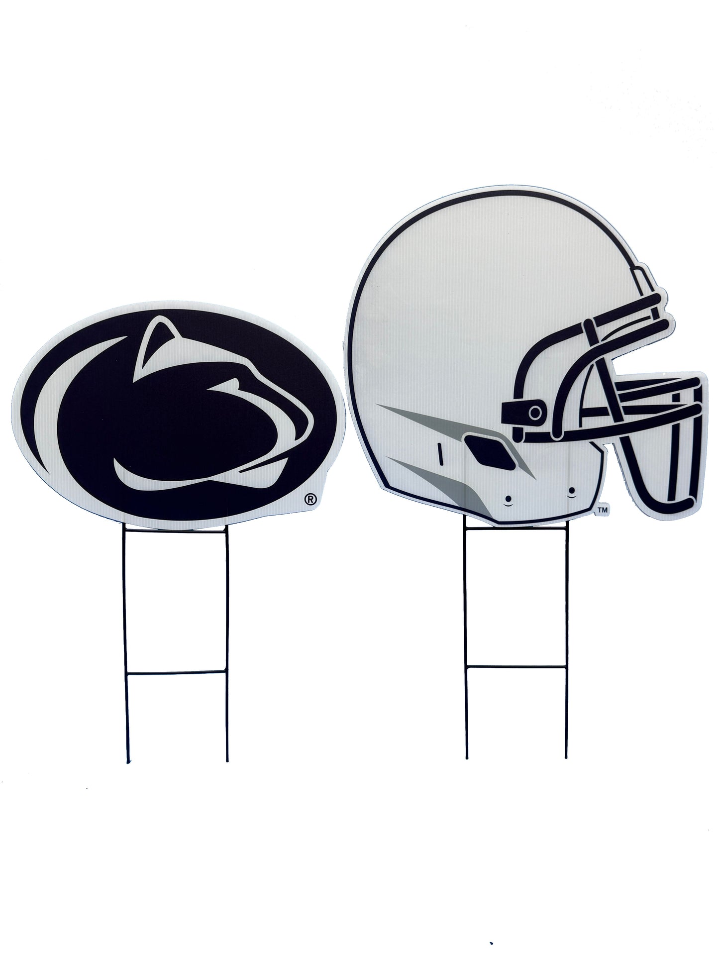 NCAA Logo and Helmet 2 Pack Yard Sign Set
