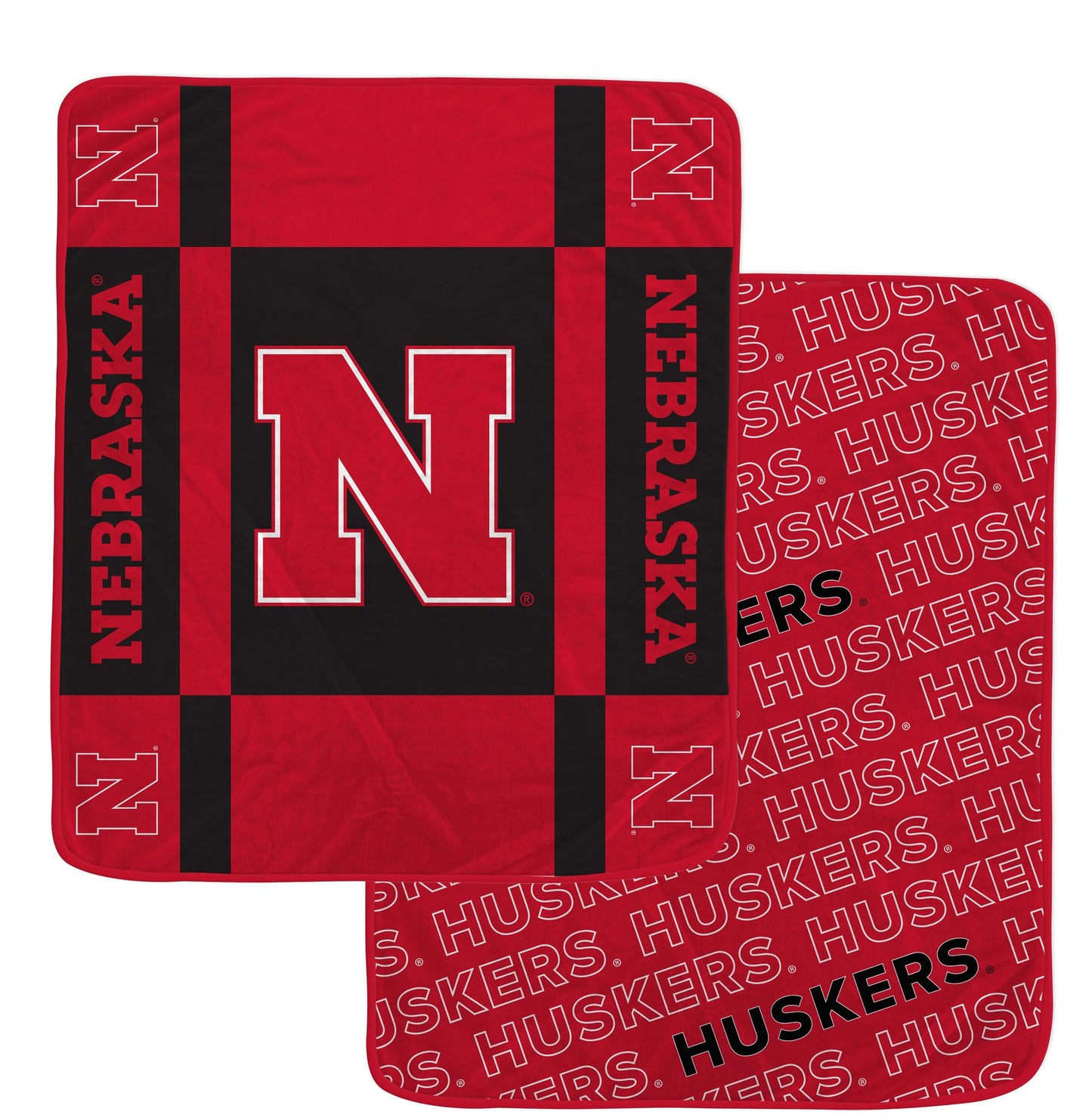 NCAA Reverse Block Double Sided 60x70 Ultra Cozy Blanket
