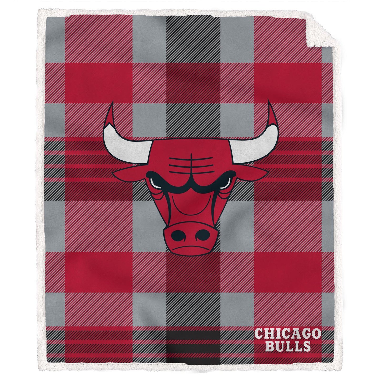 NBA Plaid Steel Royal Plush Sherpa 60x70 Blanket