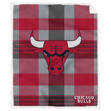 Load image into Gallery viewer, NBA Plaid Steel Royal Plush Sherpa 60x70 Blanket
