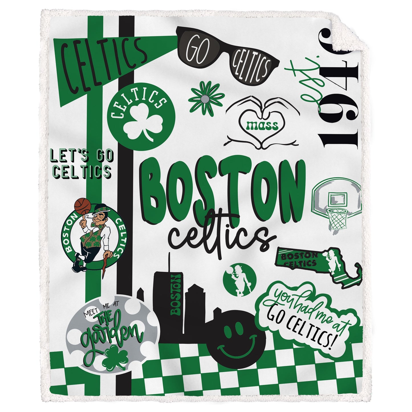 NBA Loco Fan Ultra Cozy 60x70 Sherpa Blanket